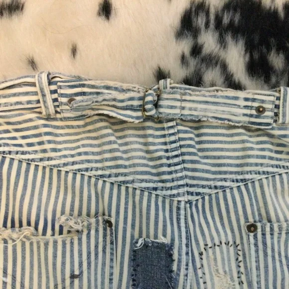 Magnolia Pearl Railroad Stripe Distressed Jeans - Picture 4 of 6